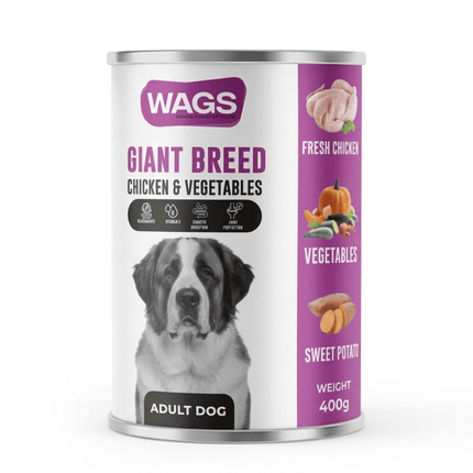 WAGS Dog WAGS Giant Breed Dogs Chicken with Vegetables Pate 400g