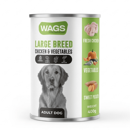 WAGS Dog WAGS Large Breed Dog Chicken with Vegetables Pate 400g