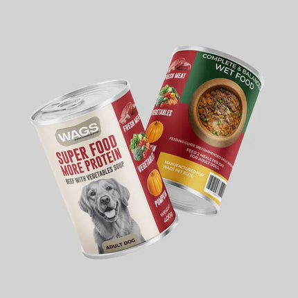 WAGS Dog WAGS Super Food Adult Dogs Chicken And Beef Mix Meat with Vegetables Soup 400g