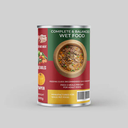 WAGS Dog WAGS Super Food Adult Dogs Chicken And Beef Mix Meat with Vegetables Soup 400g