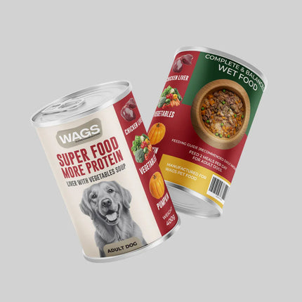 WAGS Dog WAGS Super Food Adult Dogs Chicken Liver with Vegetables And Soup 400g