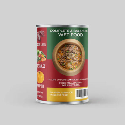 WAGS Dog WAGS Super Food Adult Dogs Chicken Liver with Vegetables And Soup 400g