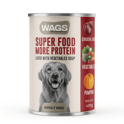 WAGS Dog WAGS Super Food Adult Dogs Chicken Liver with Vegetables And Soup 400g