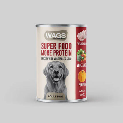 WAGS Dog WAGS Super Food Adult Dogs Chicken with Vegetables And Soup 400g
