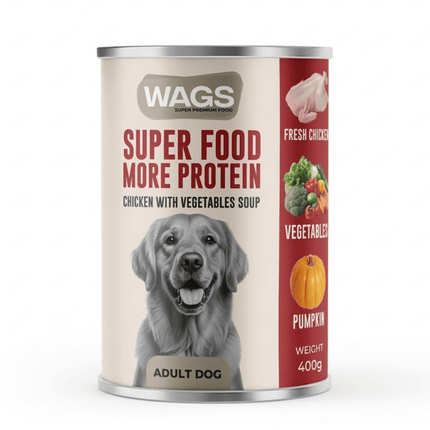 WAGS Dog WAGS Super Food Adult Dogs Chicken with Vegetables And Soup 400g