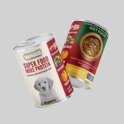 WAGS Dog WAGS Super Food for Puppy Mix Meat with Vegetables Soup 400g