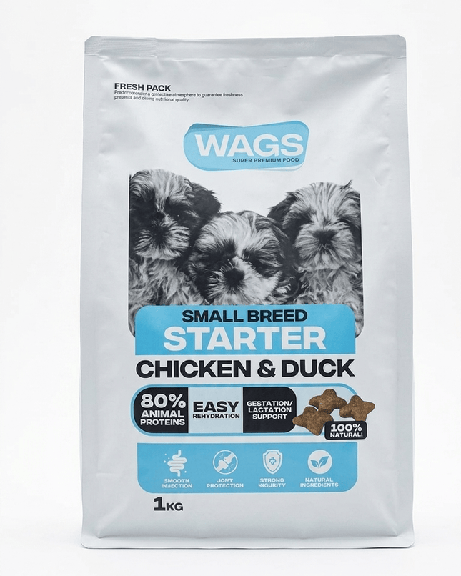 WAGS Dog WAGS Super Premium Starter Food Small Breed Chicken And Duck 1kg