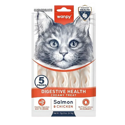 Wanpy Cat Wanpy Cat Digestive Health Treats Creamy Salmon And Chicken 5 pcs