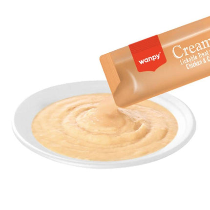 Wanpy Cat Wanpy Creamy Lickable Cat Treats  Chicken And Cheese 14g