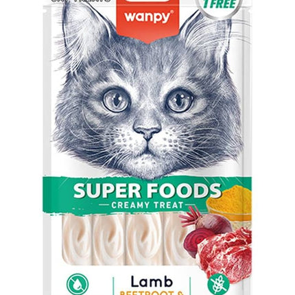 Wanpy Cat WANPY Creamy Treat For Cats Lamb Beetroot And Turmeric 5 in 14g