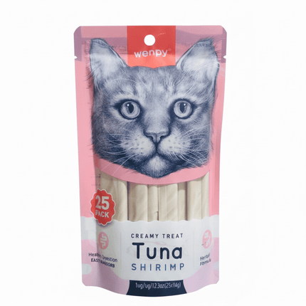 Wanpy Cat Wanpy Creamy Treat Tuna And Shrimp 24 Pieces