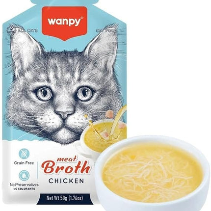 Wanpy cat Wanpy Grain-Free Meat Broth Chicken for Cats 50g