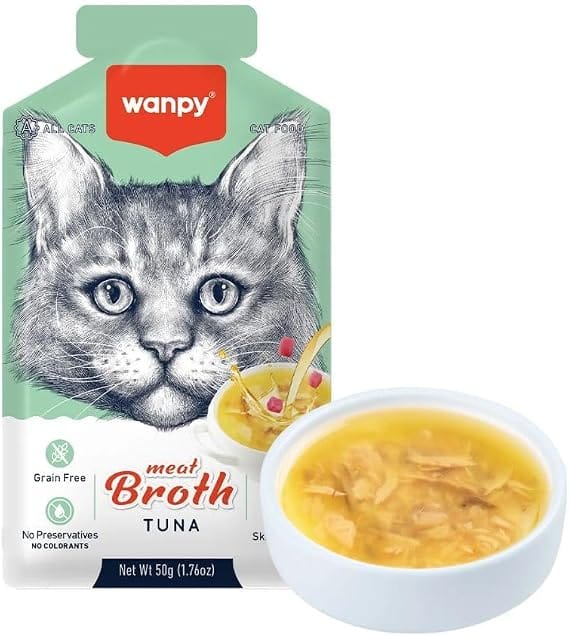 Wanpy cat Wanpy Grain-Free Meat Broth Tuna for Cats 50g