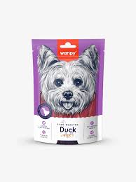 Wanpy Dog Wanpy Oven Roasted Low Fat Dumbbell Shaped Duck Jerky Dog Treats 100 gr