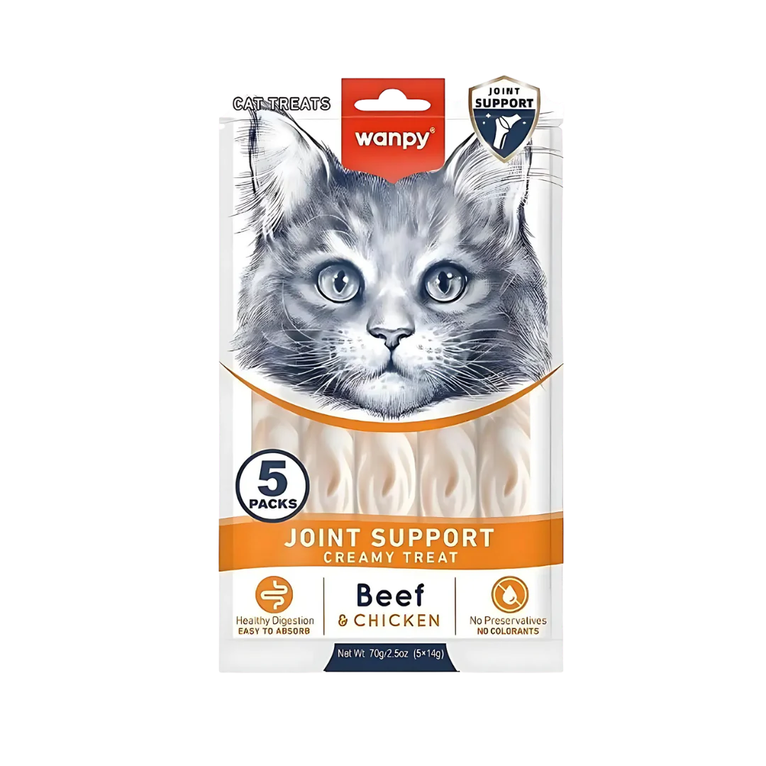 Wanpy Cat Joint Support Treats Creamy Beef And Chicken 5 pcs