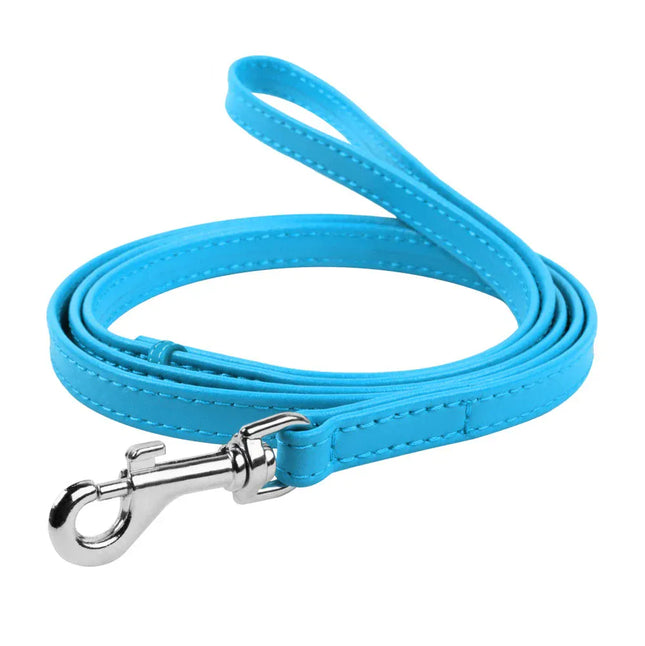 WAUDOG Dog WAUDOG Glamour Large to 2XL Blue Dog Leash 122 in 2.5cm
