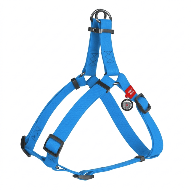 WAUDOG Dog WAUDOG Harness  Waterproof soft and durable metal hardware width 20 mm length 50-80 cm blue