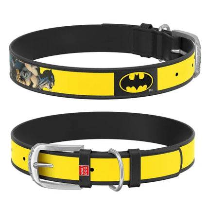 WAUDOG Dog WAUDOG M Design Batman dog collar with QR passport 30 to 39 in 2 cm