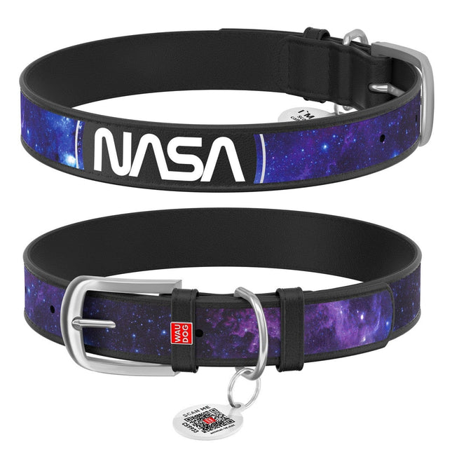 WAUDOG Dog WAUDOG M Design NASA dog collar with QR passport 29 to 38 in 2 cm