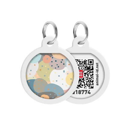 WAUDOG Dog WAUDOG Smart ID QR Pet Tag Abstract Round Pattern 25 mm