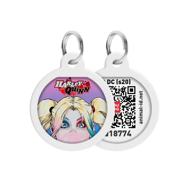 WAUDOG Dog WAUDOG Smart ID QR Pet Tag Harley Quinn Premium Design Stainless Steel