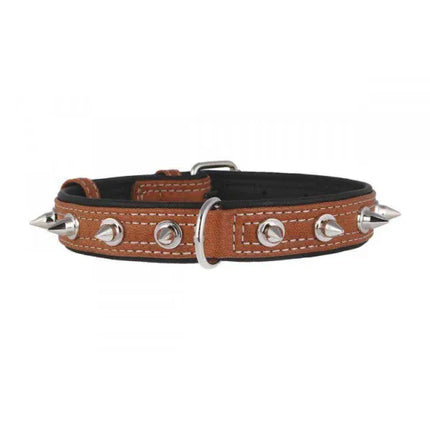 WAUDOG Dog WAUDOG Soft Dog Collar with Studs Brown 30-39 cm  20 mm
