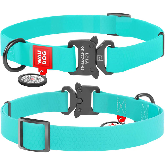 WAUDOG Dog WAUDOG Waterproof Dog Collar Menthol L 31-49 cm W 25mm Turquoise