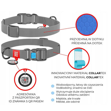 WAUDOG Dog WAUDOG Waterproof Dog Collar Plastic Size L 25 mm 31-49 cm Blue