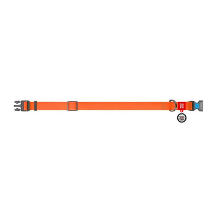 WAUDOG Dog WAUDOG Waterproof Dog Collar with Smart QR Passport Orange Size M 20mm x 28-40cm