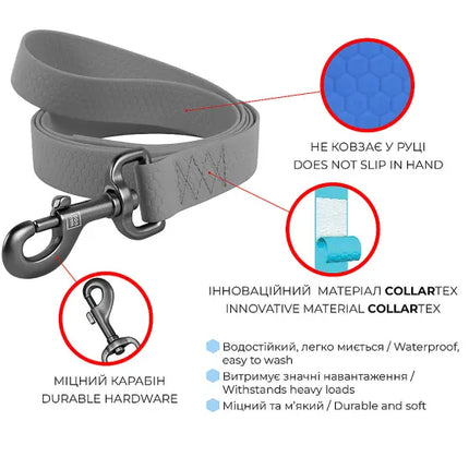 WAUDOG Dog WAUDOG Waterproof Dog Leash Light Black 20 mm x 183cm