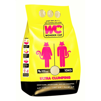 WC Cat WC Ultra Clumping With Baby Powder 10 kg