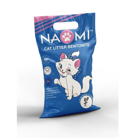 Naomi Bentonite Clumping Cat Litter Lavender Scent 10L