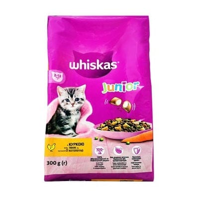 Whiskas Cat Whiskas Dry Food with Chicken for Junior Cats 2 to 12 Months 300 gr