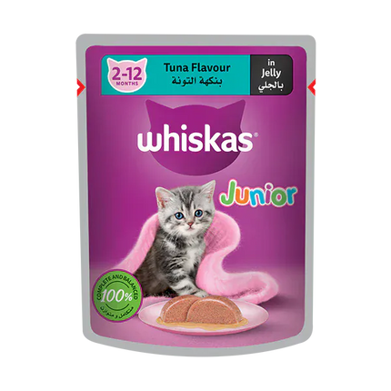Whiskas Cat Whiskas Junior Wet Cat Food with Tuna in Jelly 2 to 12 Months 80 gr