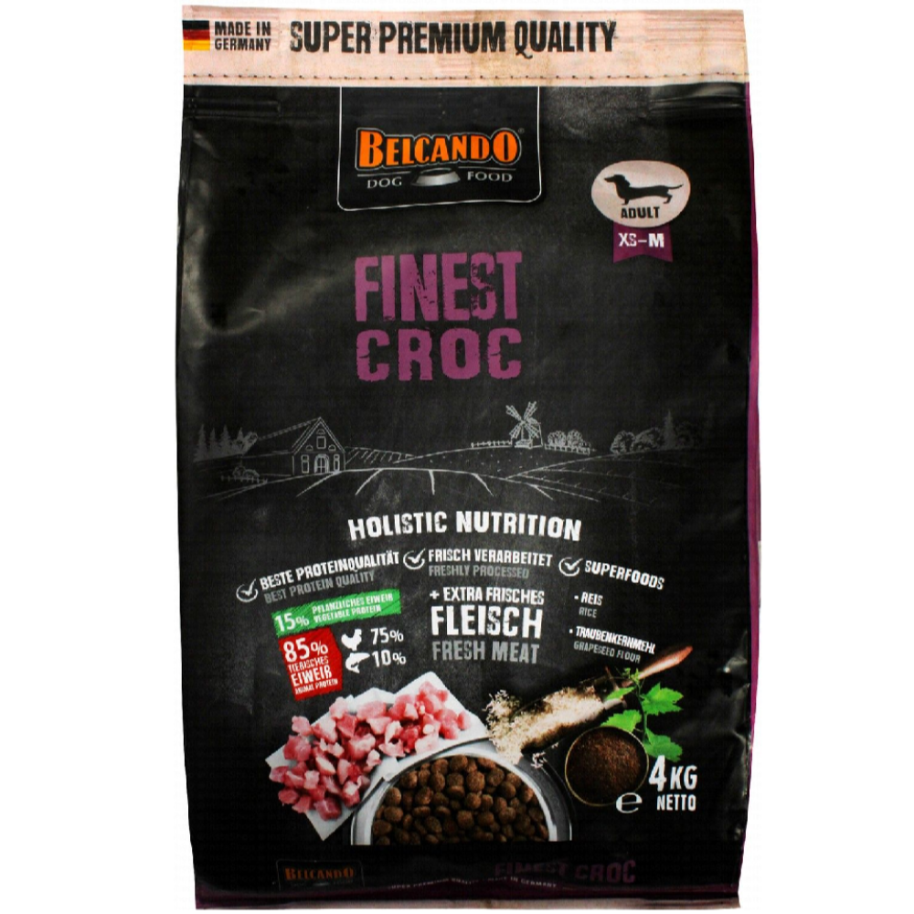 Belcando Adult Finest Croc Dog Dry Food  XS-M 4 kg