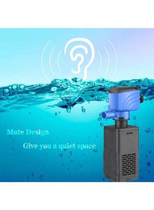Xinxiu Fish Xinxiu WP-308FF 3-in-1 Aquarium Internal Filter 35W – Submersible Fish Tank Water Pump and Filtration System