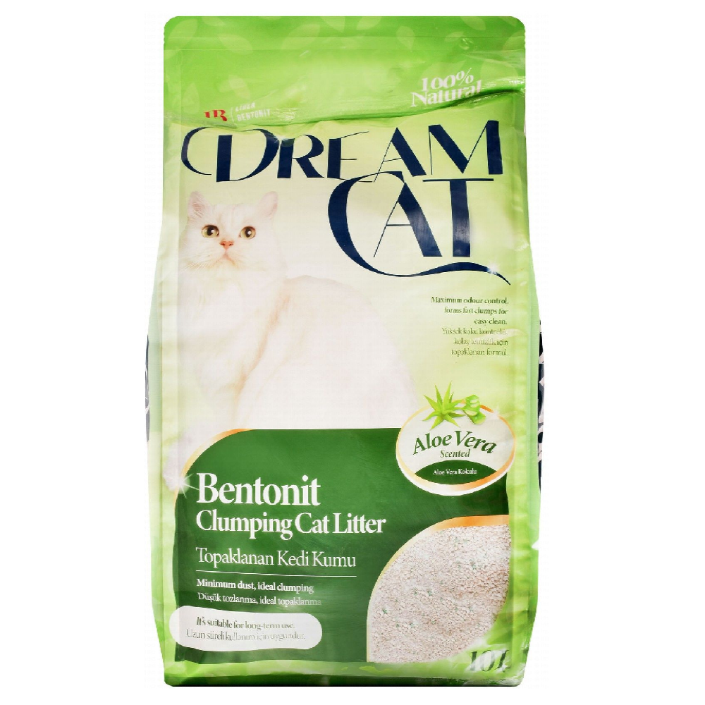 Dream Cat Bentonite Clumping Cat Litter Aloe Vera Scent 10 L