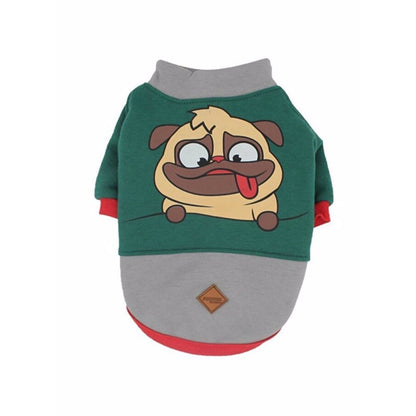 PAWSTAR green Pug Pullover large for dog