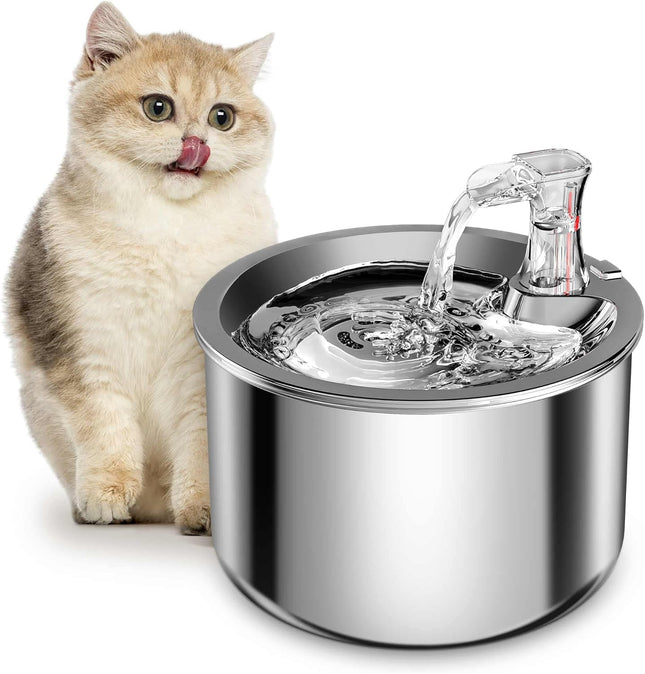 Your Pet Dog and cat Pet Stainless Steel Automatic Water Fountain, 2L