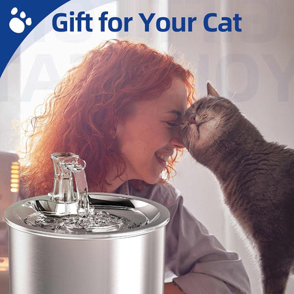 Your Pet Dog and cat Pet Stainless Steel Automatic Water Fountain, 2L