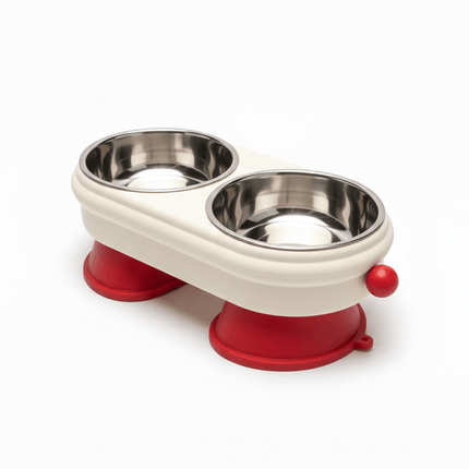 Youruiya Dog and cat Youruiya Pet Anti Tip Stainless Steel Tableware Cute Edition