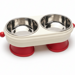 Youruiya Dog and cat Youruiya Pet Anti Tip Stainless Steel Tableware Cute Edition