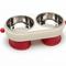Youruiya Dog and cat Youruiya Pet Anti Tip Stainless Steel Tableware Cute Edition