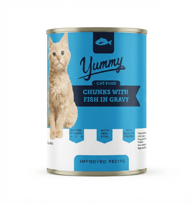 Yummy Cat Yummy Chunks With Fish In Gravy Wet Cat Food 400g