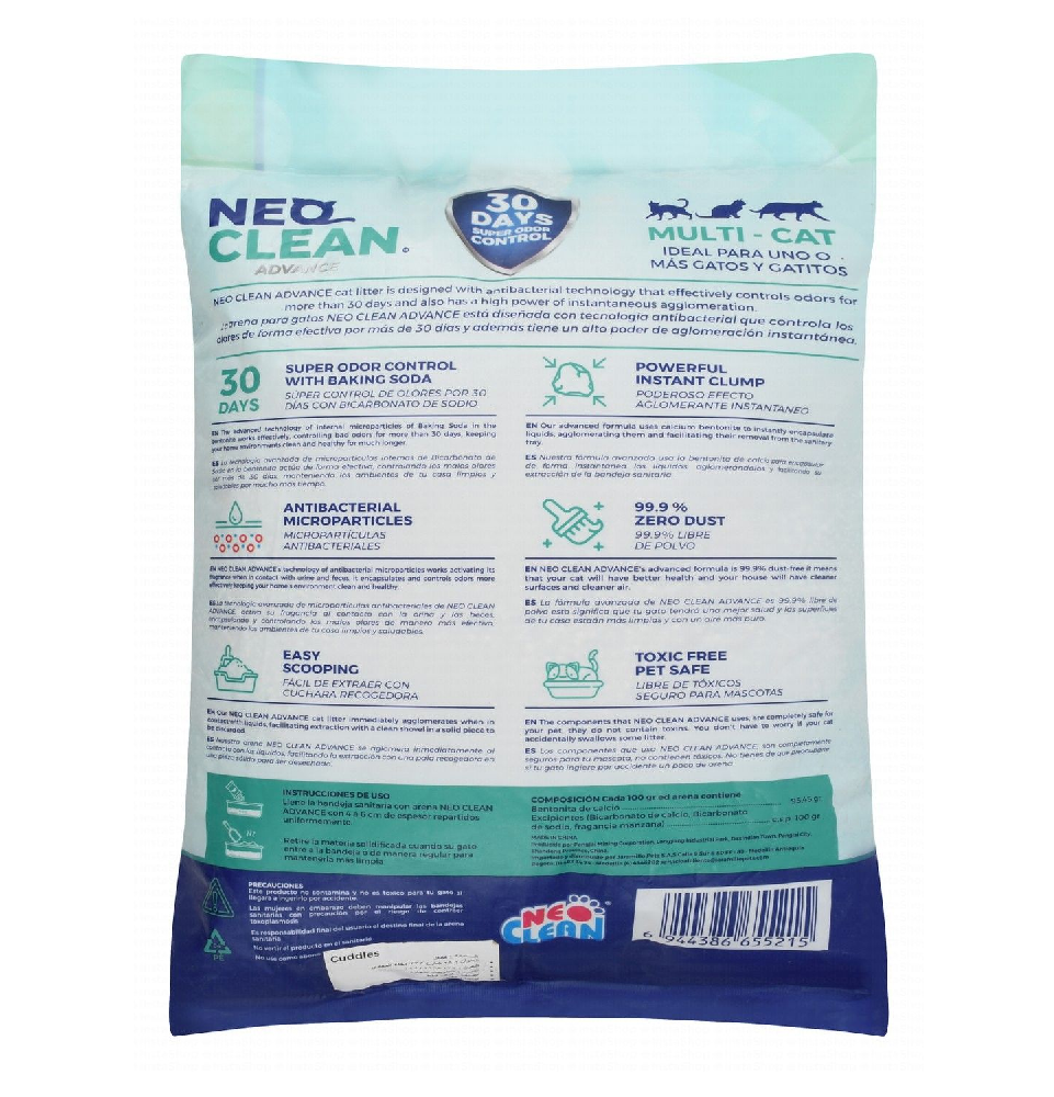 Neo Clean Advance Sodium Bentonite Clumping Cat Litter Apple Scent 4.15 kg