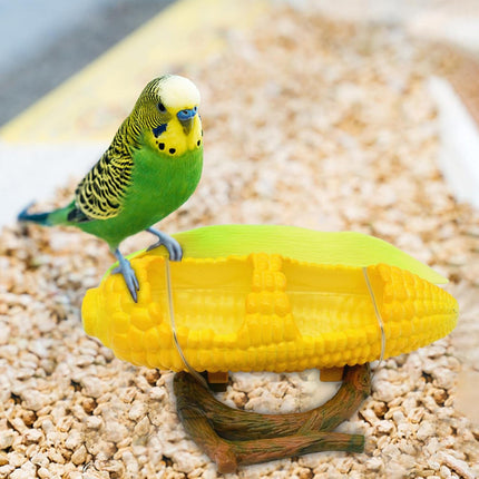 Ziggy Pupps Bird Corn Shape Bird Feeder Bowl for Small Parrots
