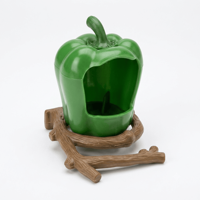 Ziggy Pupps Bird Penn Plax Garden Cups Bird Seed and Treat Holder Green Pepper