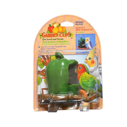 Ziggy Pupps Bird Penn Plax Garden Cups Bird Seed and Treat Holder Green Pepper