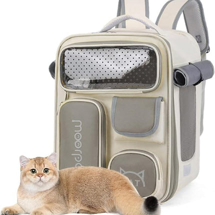 Ziggy Pupps cat Adjustable Breathable Pet Carrier Backpack for Small Cats And Dogs Grey