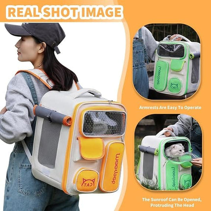 Ziggy Pupps cat Adjustable Breathable Pet Carrier Backpack for Small Cats And Dogs Orange